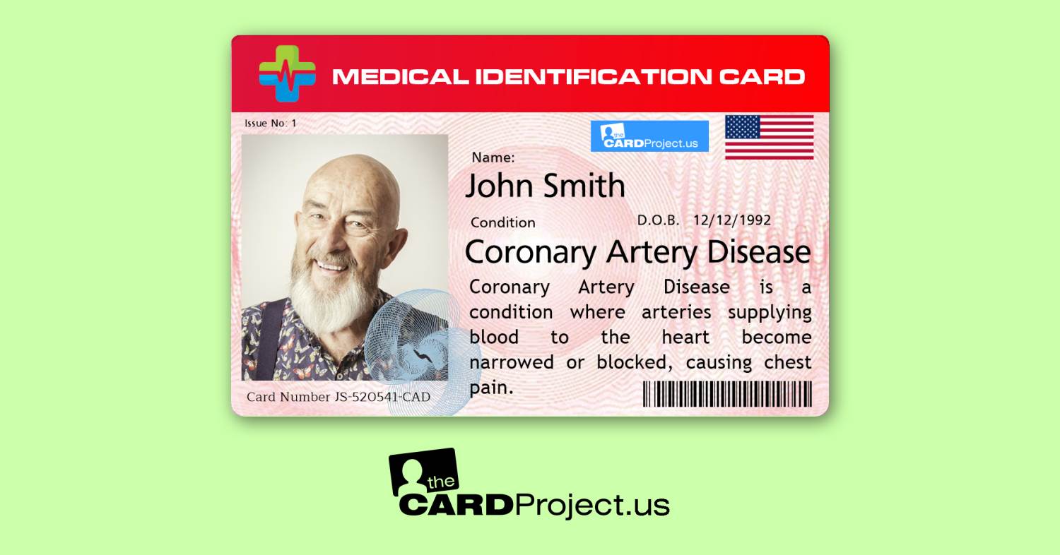 Coronary Artery Premium Medical Card (FRONT)